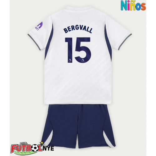 Camiseta Tottenham Hotspur Lucas Bergvall #15 Primera Equipación para niños 2026-27 manga corta (+ pantalones cortos)